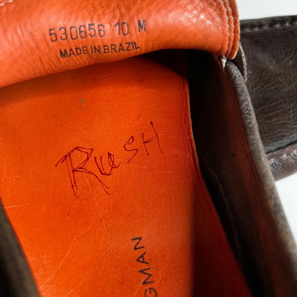 Martin Dingman Bill Brown Leather Horsebit Driving Loafers Mens 10 M Brazil